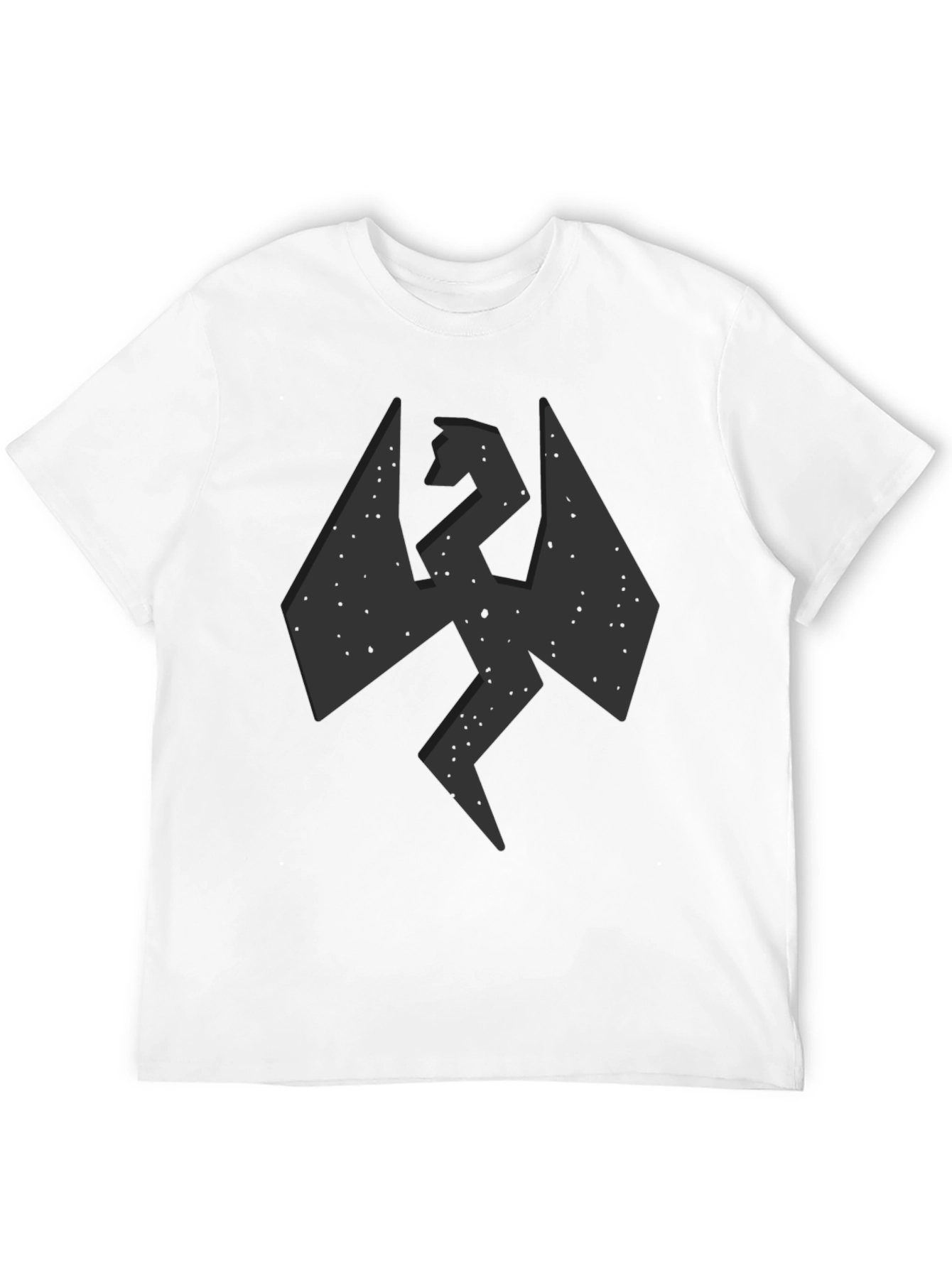 Camiseta Negra Hombre - Diseño Dragón Abstracto