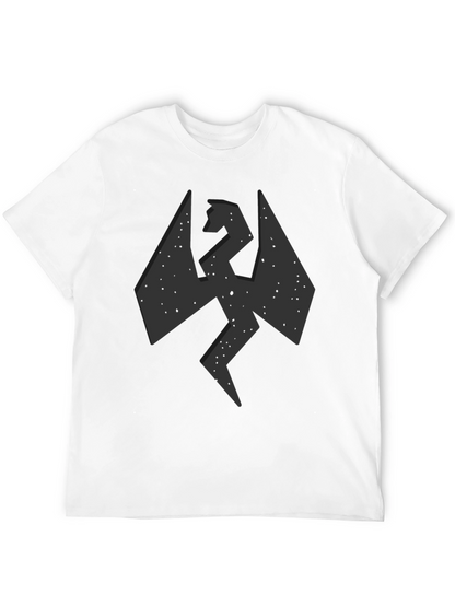 Camiseta Negra Hombre - Diseño Dragón Abstracto