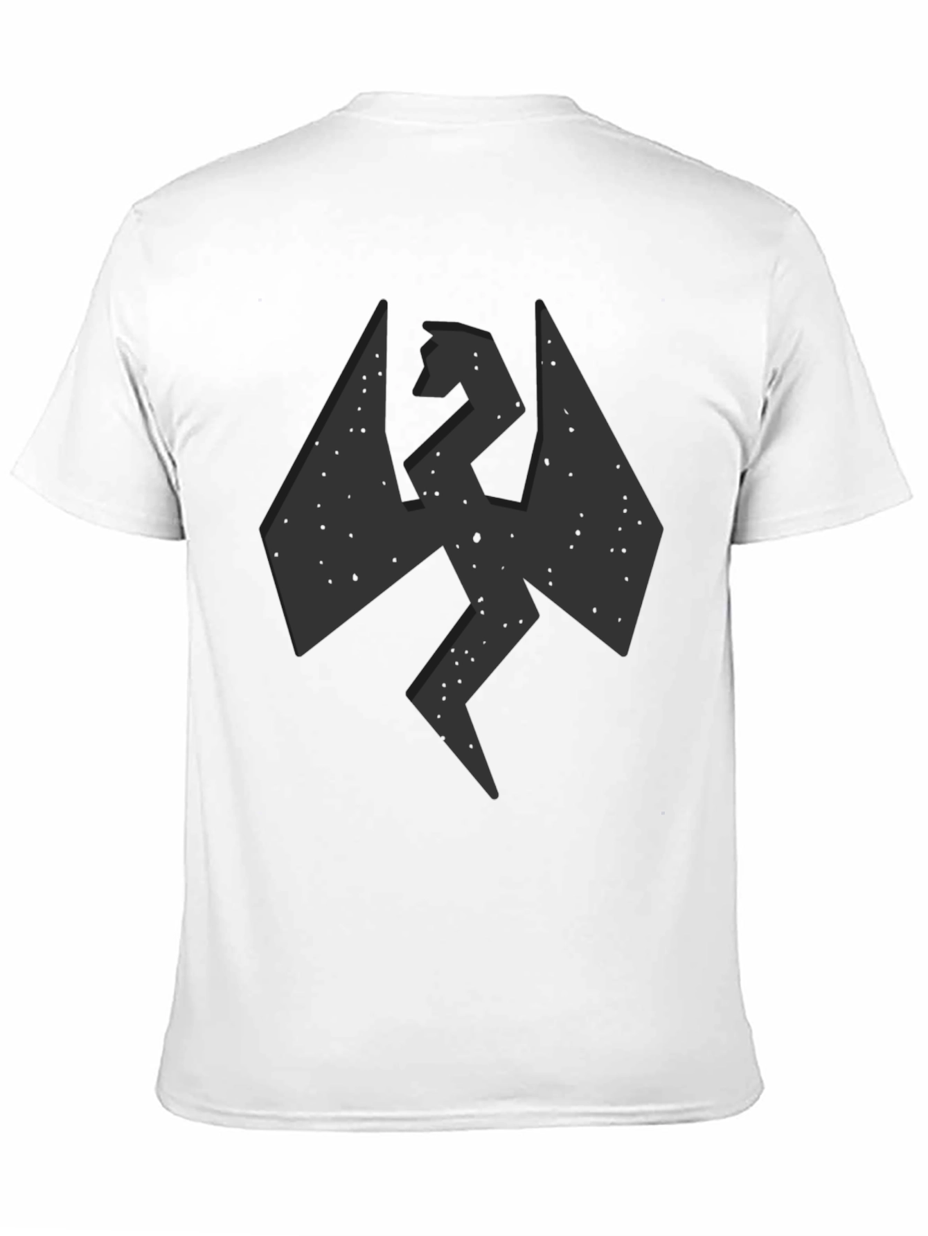 Camiseta Negra Hombre - Diseño Dragón Abstracto