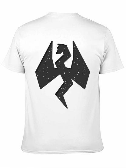 Camiseta Negra Hombre - Diseño Dragón Abstracto