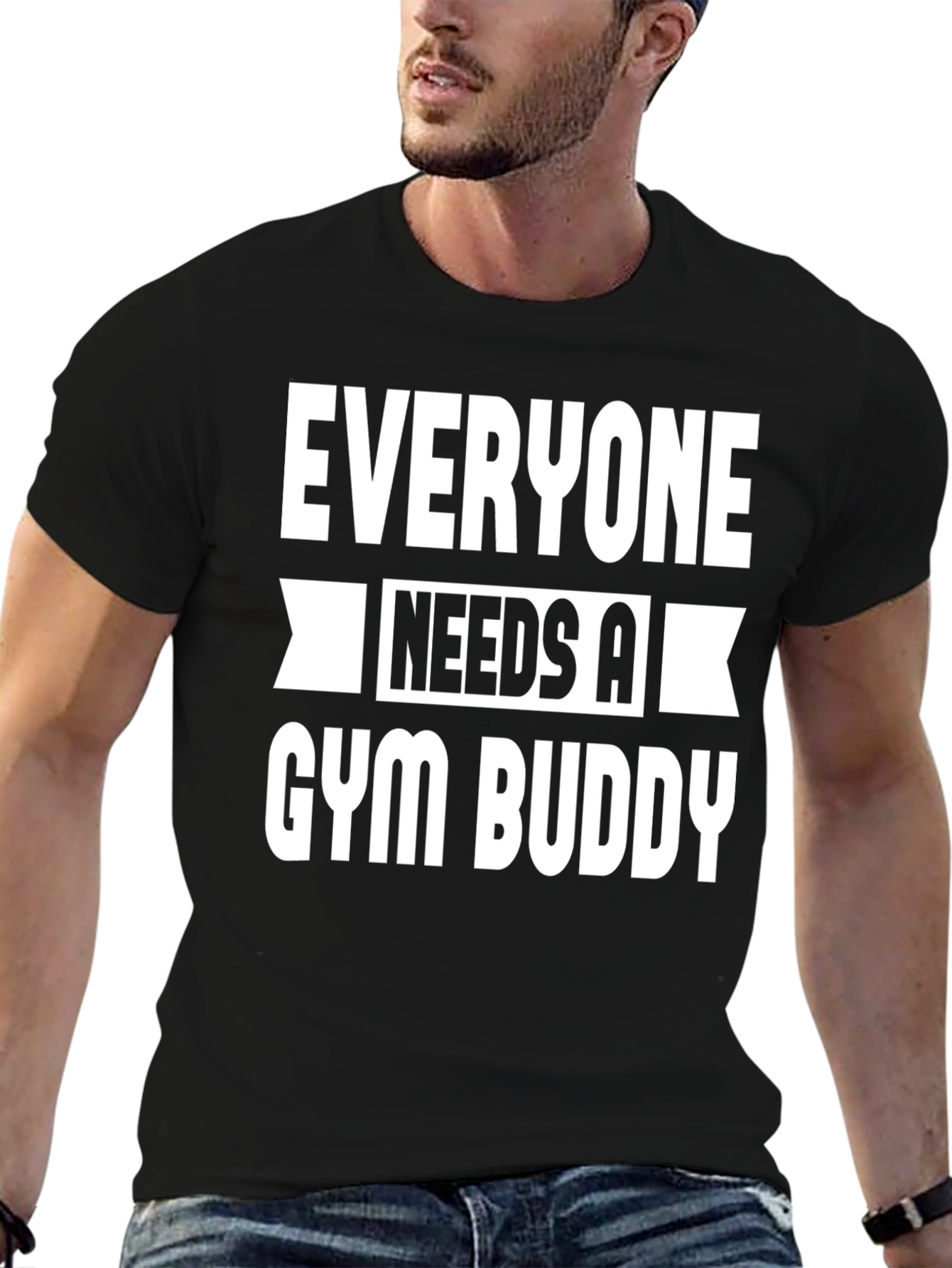 Camiseta Negra Gym Buddy