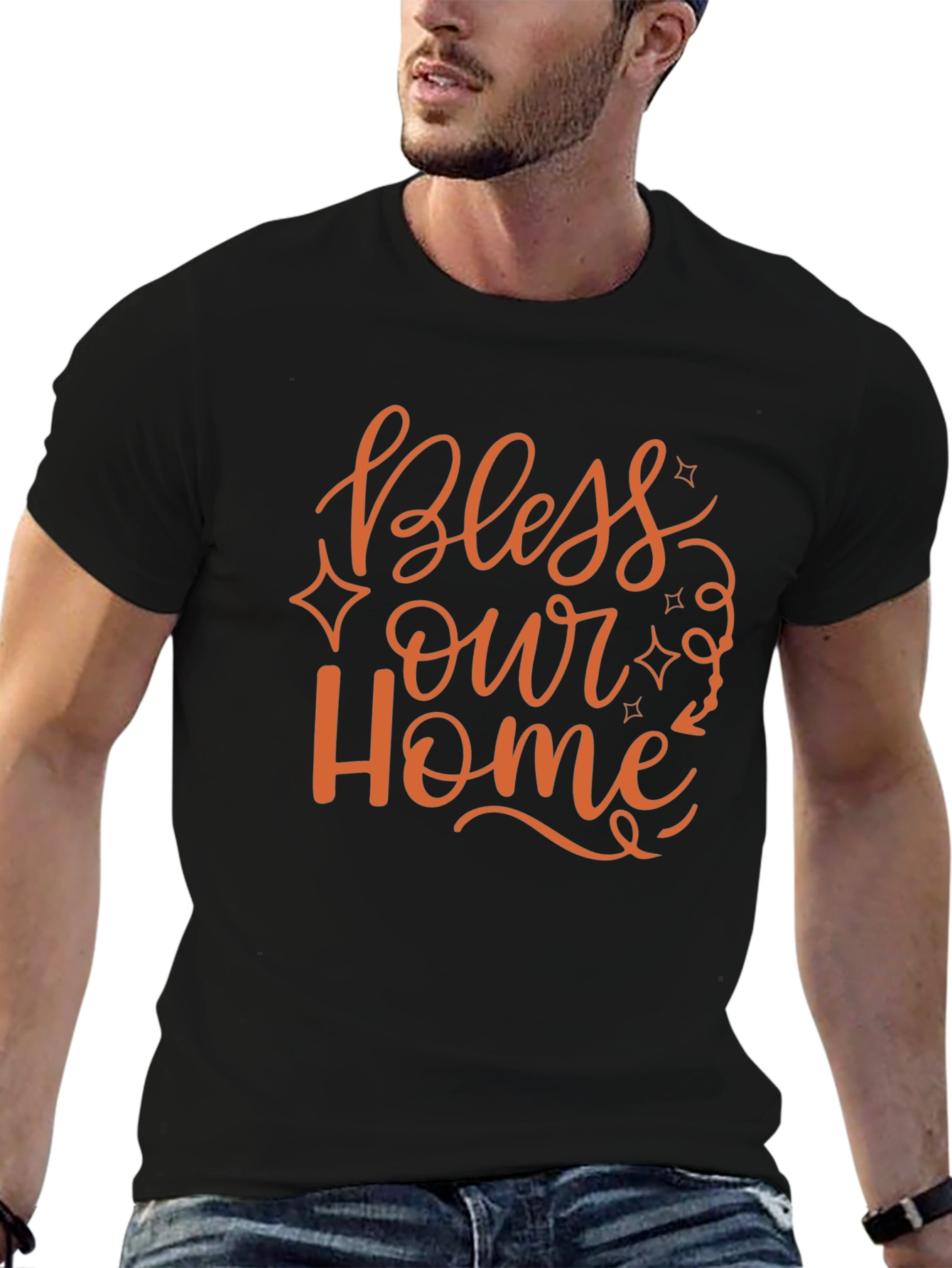 Camiseta Negra Bless Our Home