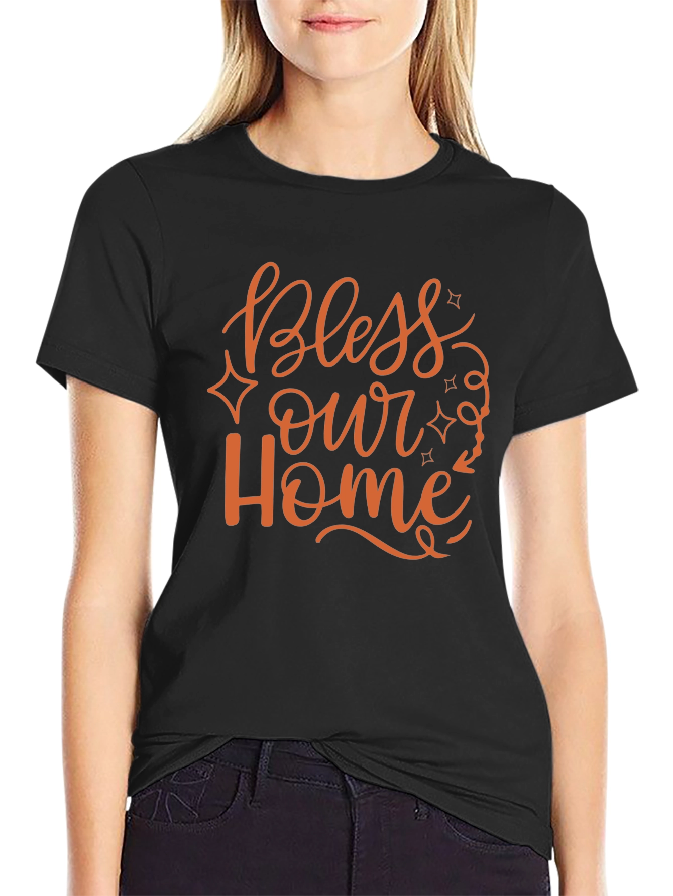 Camiseta Negra Bless Our Home