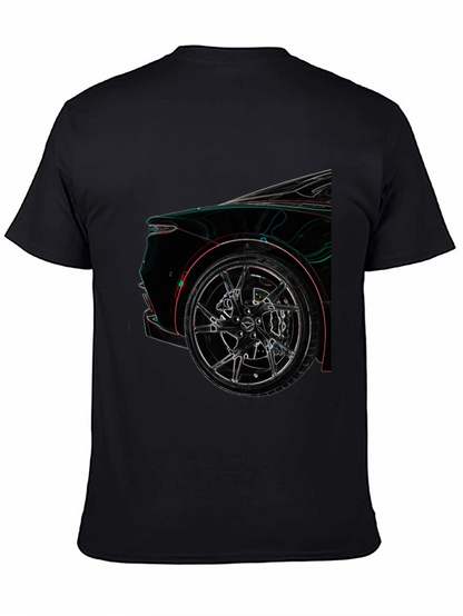 Camiseta Negra con Diseño de Coche Deportivo