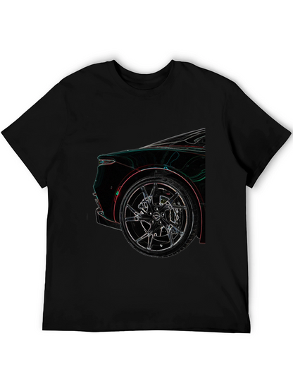 Camiseta Negra con Diseño de Coche Deportivo