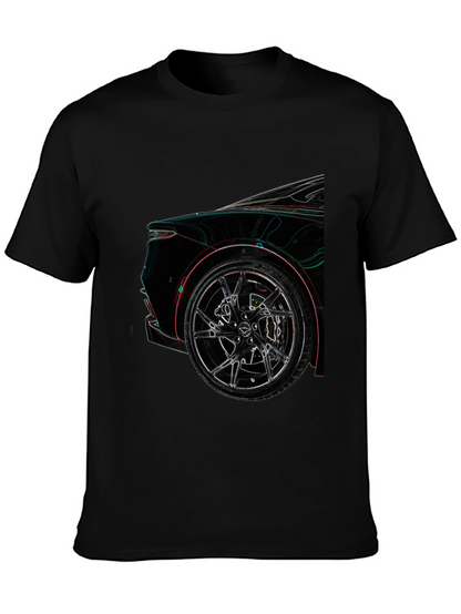 Camiseta Negra con Diseño de Coche Deportivo