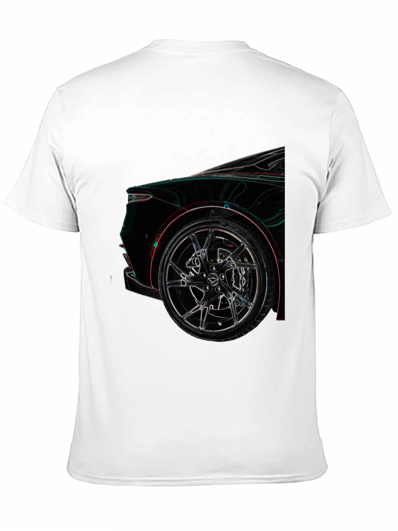 Camiseta Negra con Diseño de Coche Deportivo