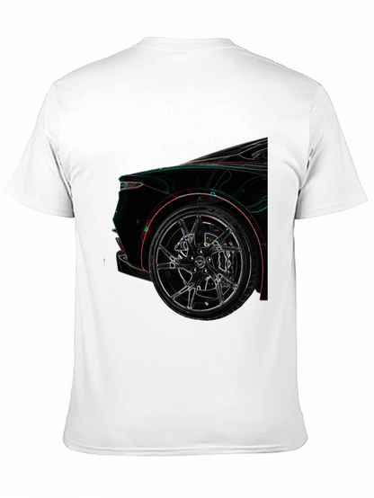 Camiseta Negra con Diseño de Coche Deportivo