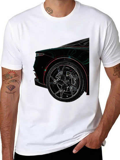 Camiseta Negra con Diseño de Coche Deportivo