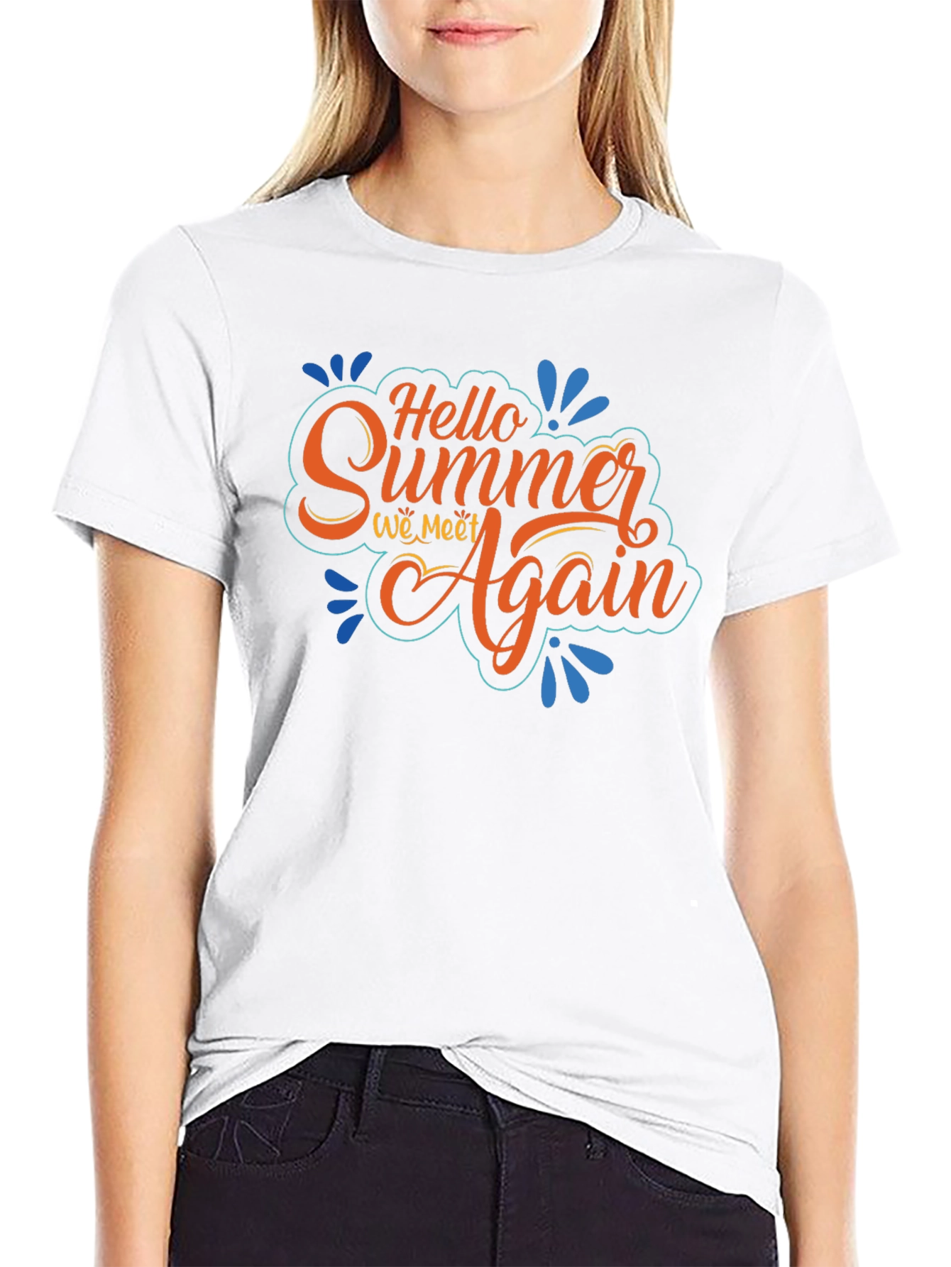 Camiseta Negra Hello Summer We Meet Again