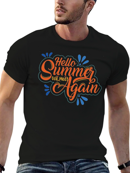 Camiseta Negra Hello Summer We Meet Again