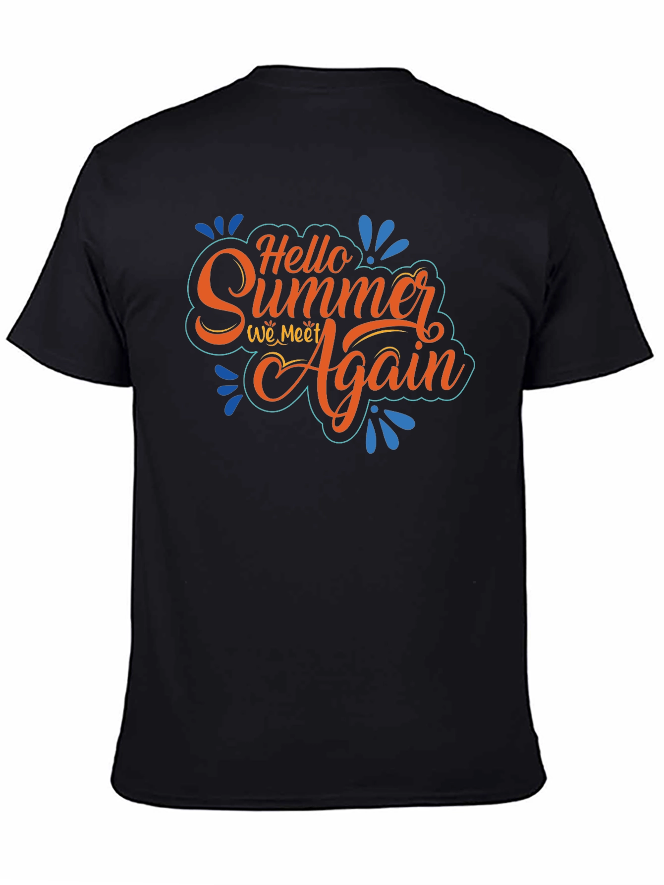 Camiseta Negra Hello Summer We Meet Again