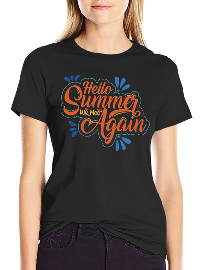 Camiseta Negra Hello Summer We Meet Again