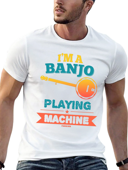 Camiseta Negra Banjo Playing Machine
