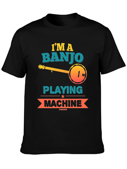 Camiseta Negra Banjo Playing Machine