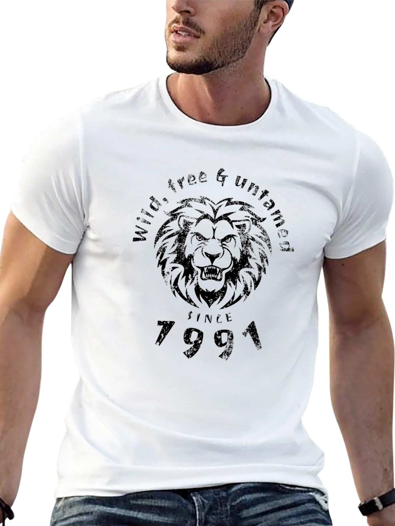Camiseta Negra León Salvaje Libre Indomable