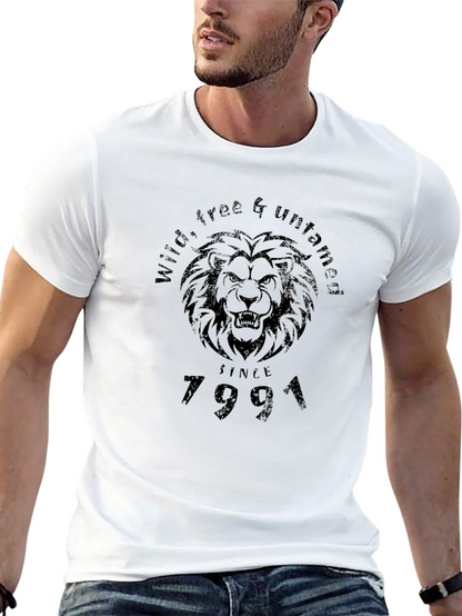 Camiseta Negra León Salvaje Libre Indomable