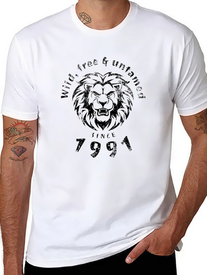 Camiseta Negra León Salvaje Libre Indomable