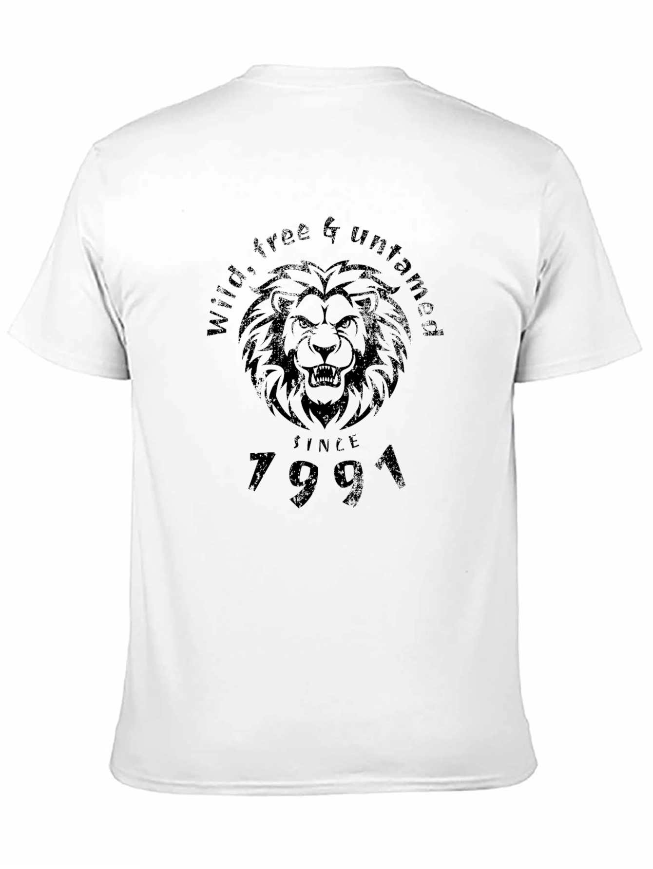 Camiseta Negra León Salvaje Libre Indomable