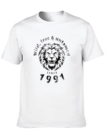 Camiseta Negra León Salvaje Libre Indomable