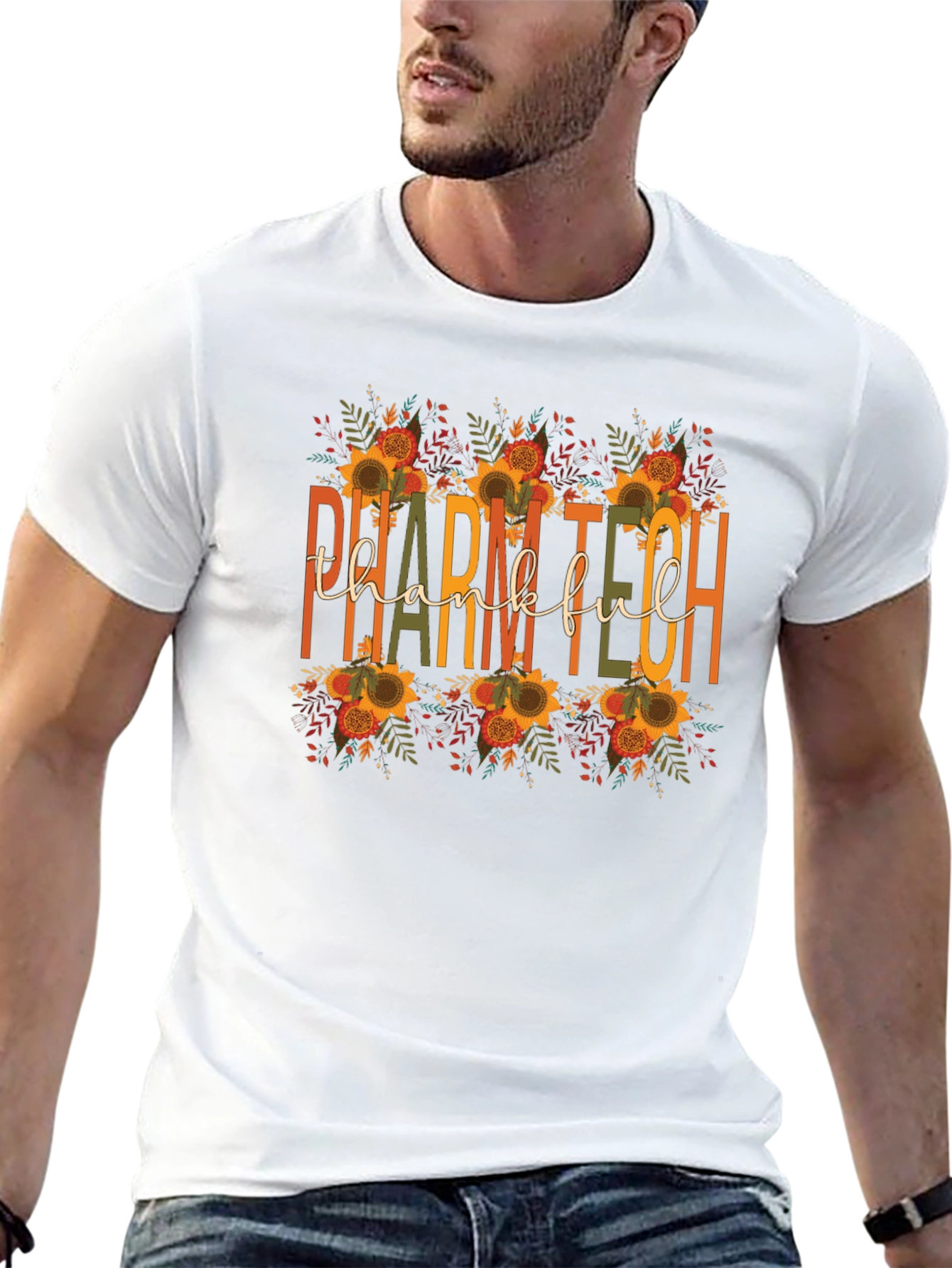 Camiseta Pharm Tech Agradecido Otoño