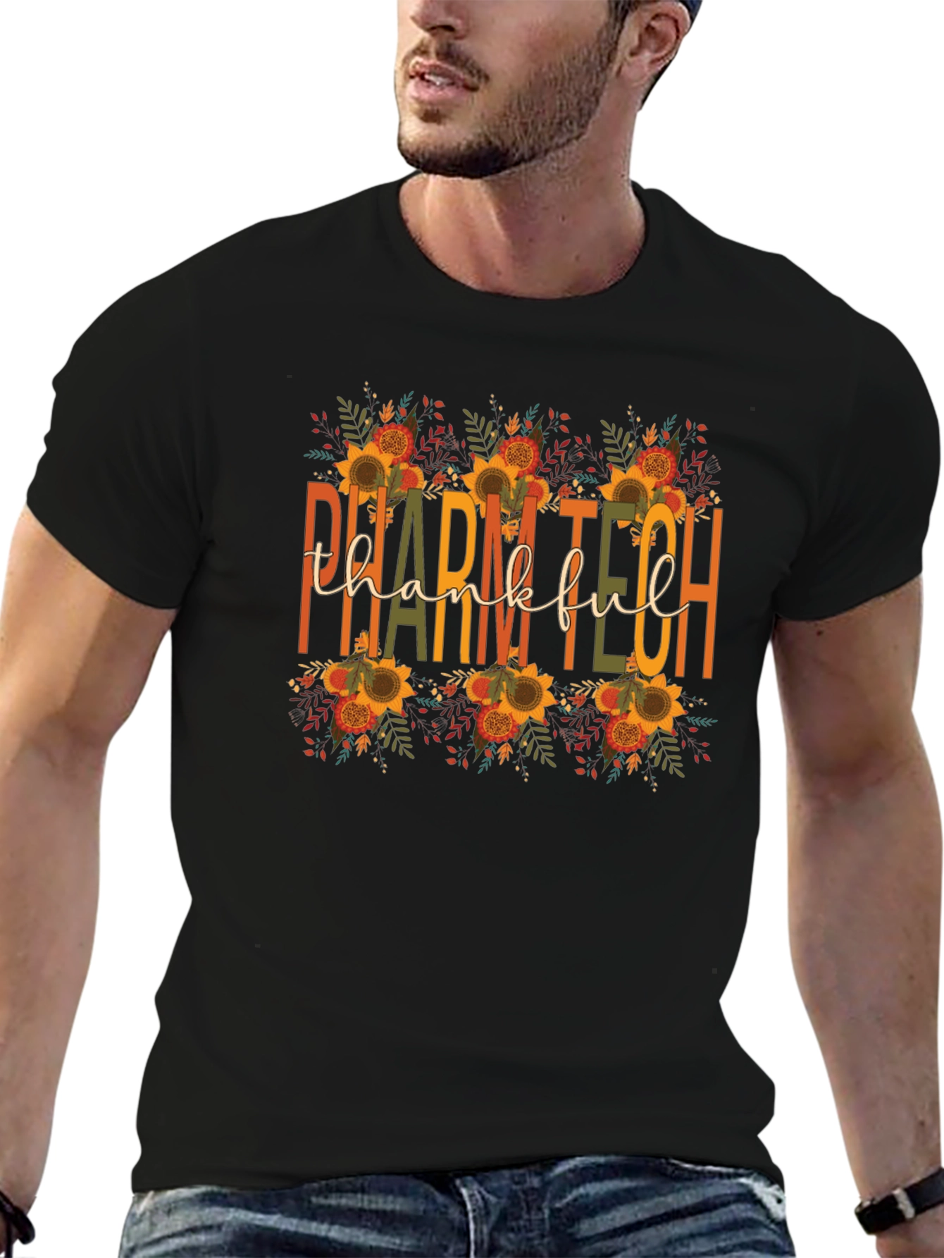 Camiseta Pharm Tech Agradecido Otoño