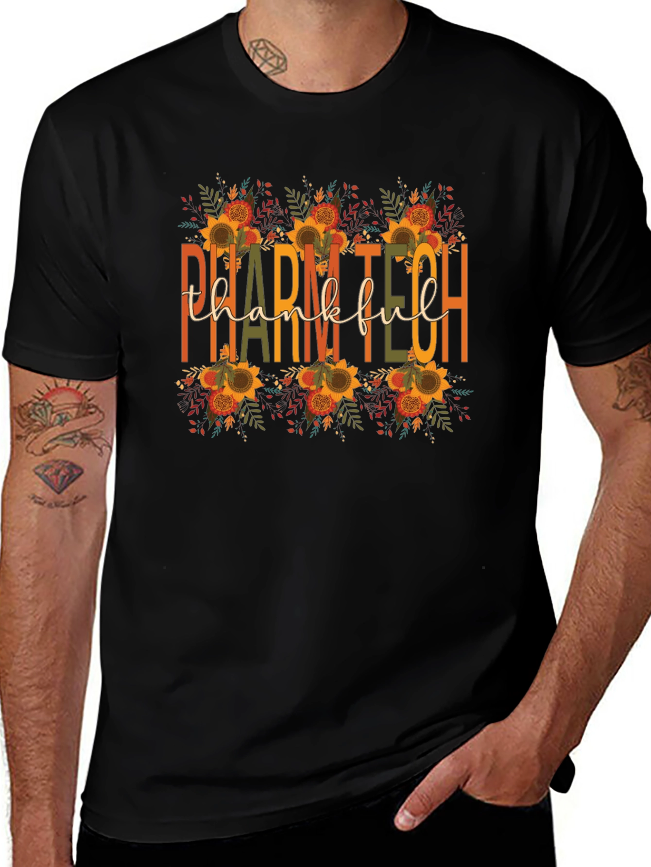 Camiseta Pharm Tech Agradecido Otoño