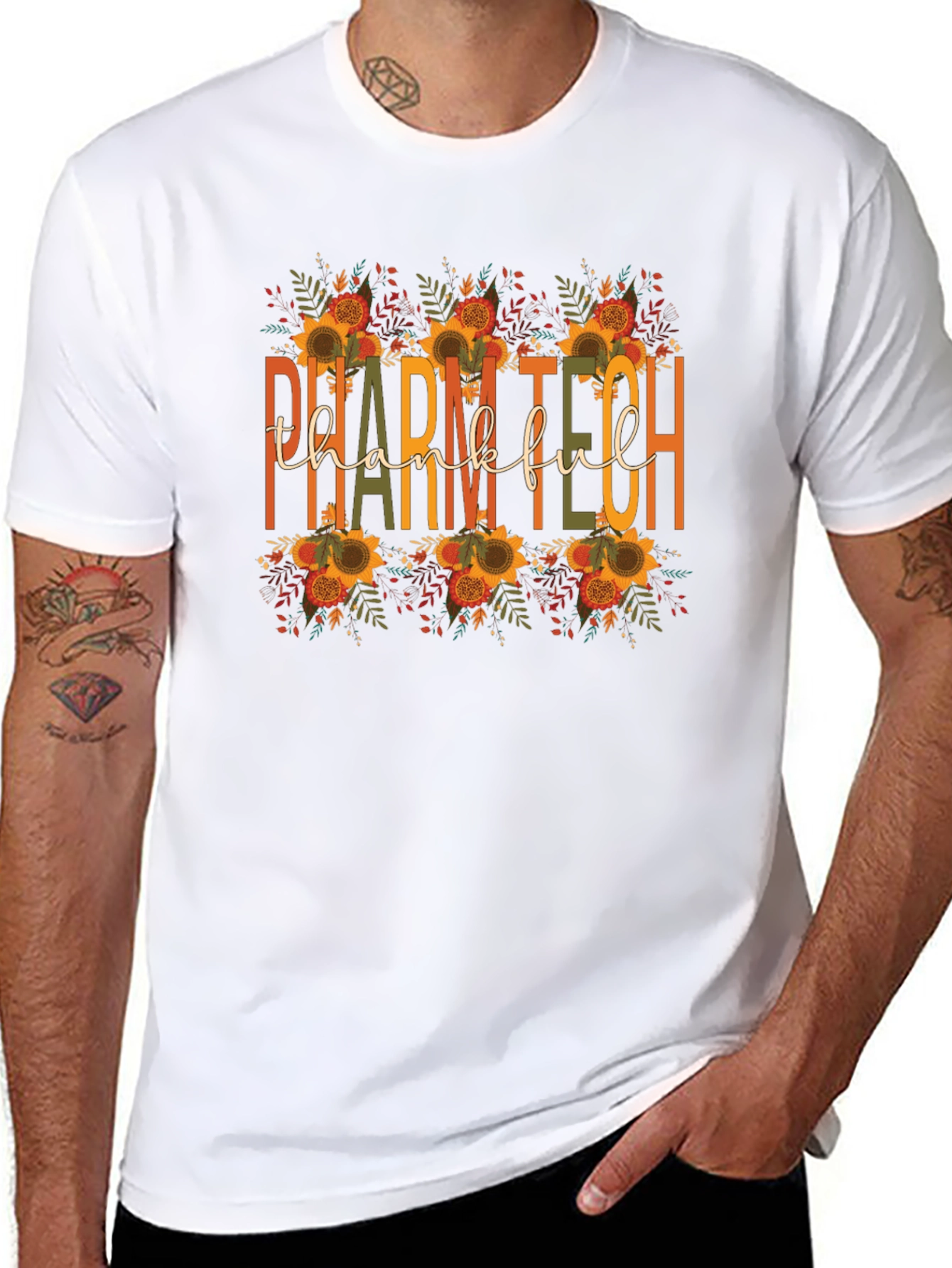 Camiseta Pharm Tech Agradecido Otoño