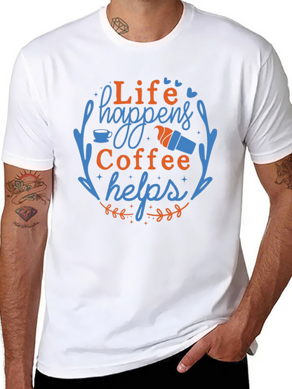 Camiseta Negra con Diseño de Café