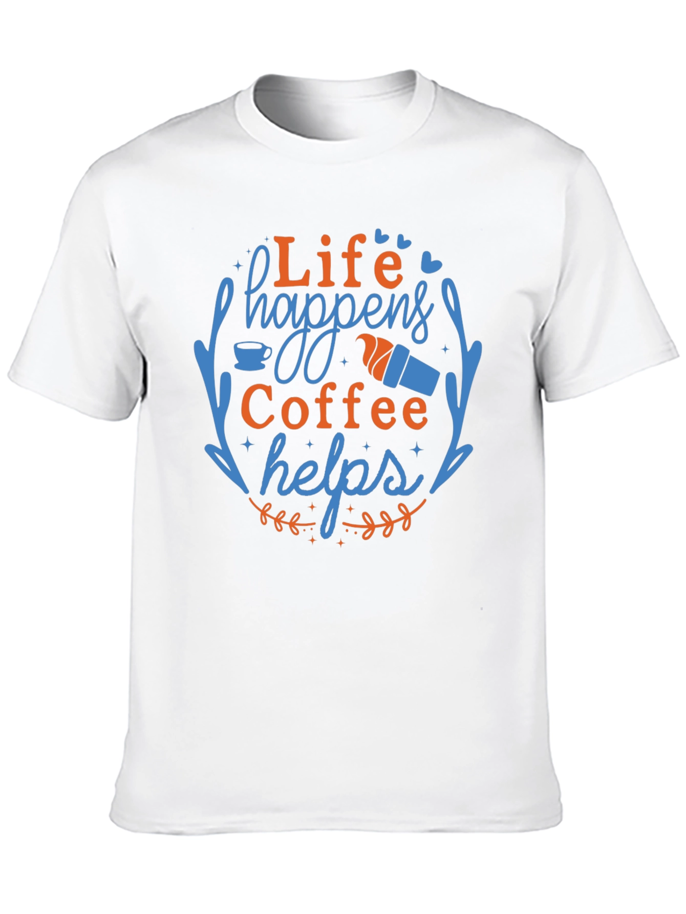 Camiseta Negra con Diseño de Café