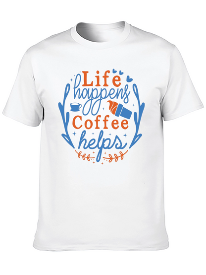 Camiseta Negra con Diseño de Café