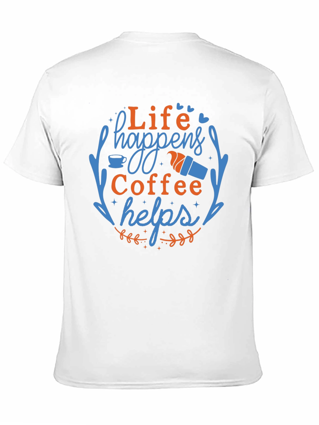 Camiseta Negra con Diseño de Café