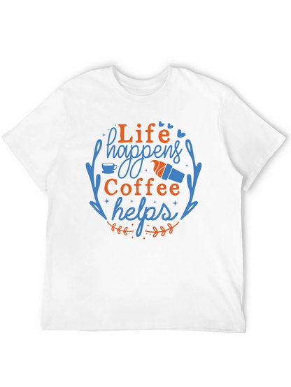 Camiseta Negra con Diseño de Café