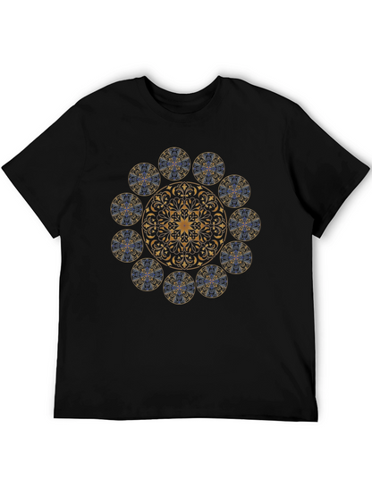 Camiseta Negra Mandala Elegante