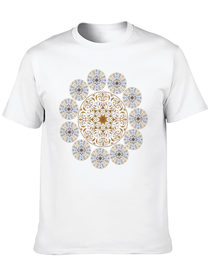 Camiseta Negra Mandala Elegante