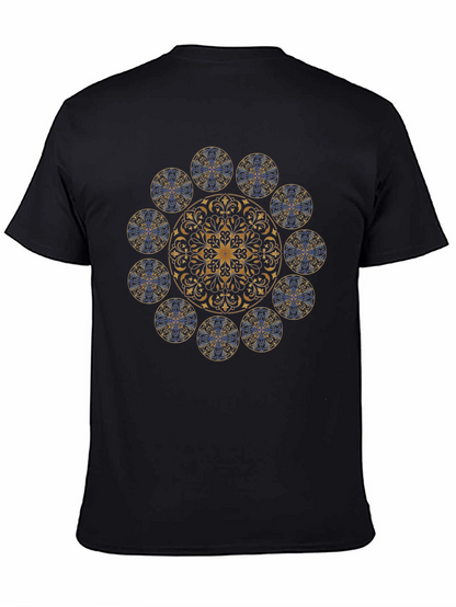 Camiseta Negra Mandala Elegante