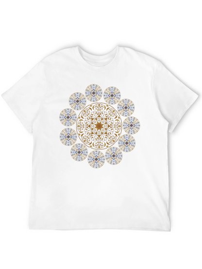 Camiseta Negra Mandala Elegante