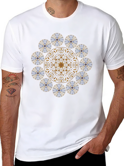 Camiseta Negra Mandala Elegante