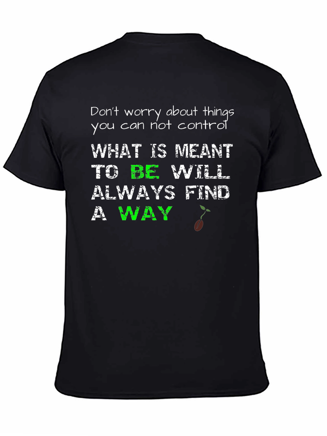 Camiseta Negra con Mensaje Inspirador