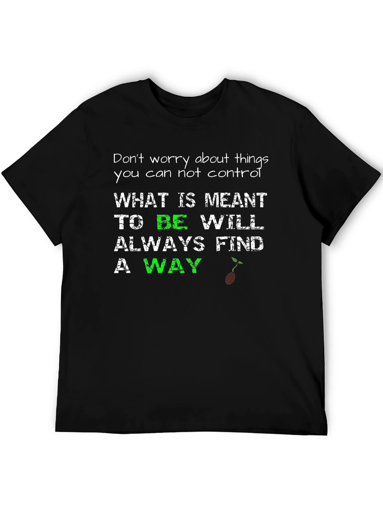 Camiseta Negra con Mensaje Inspirador