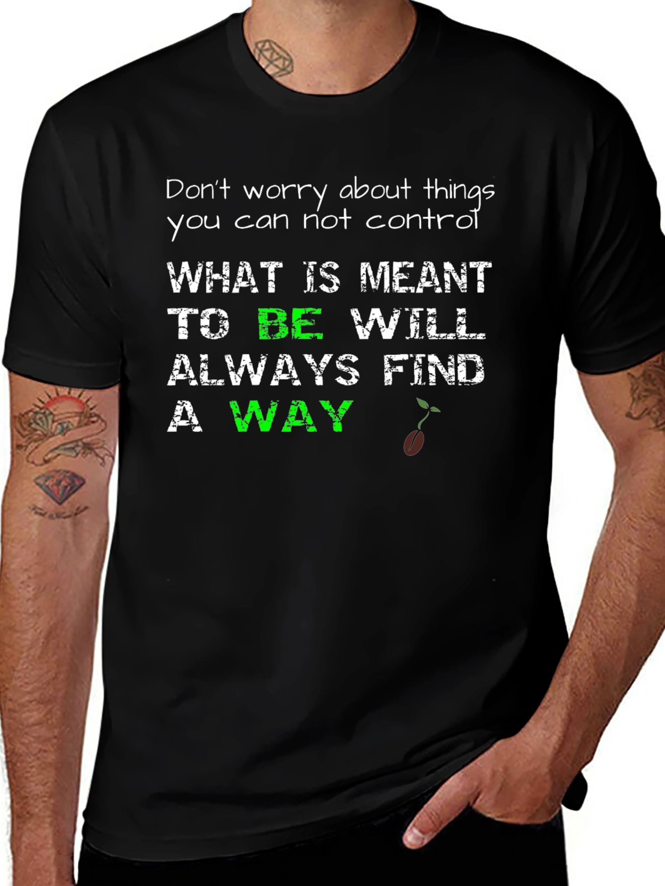 Camiseta Negra con Mensaje Inspirador