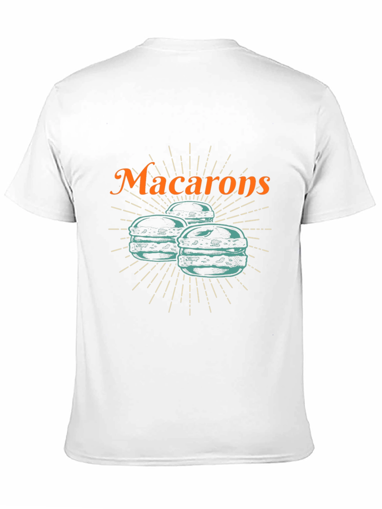 Camiseta Negra Macarons Diseño Original