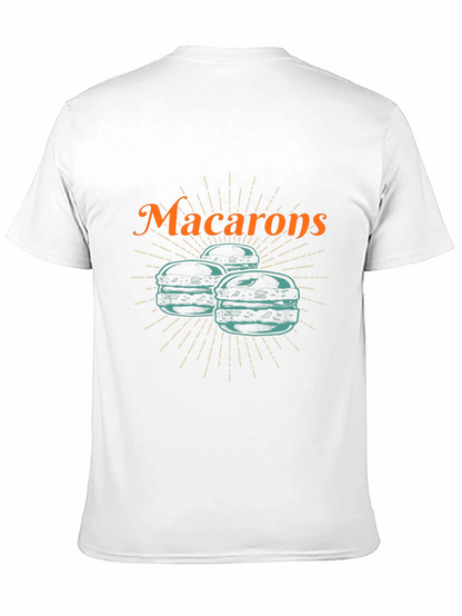 Camiseta Negra Macarons Diseño Original