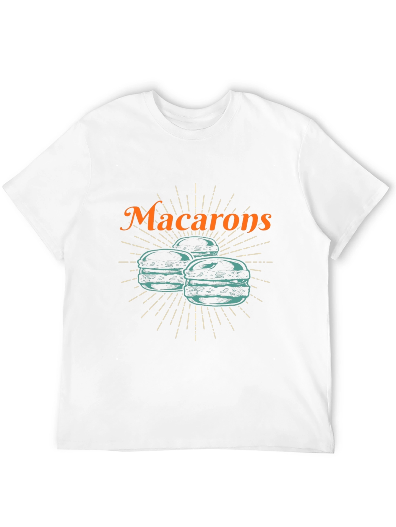 Camiseta Negra Macarons Diseño Original