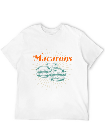 Camiseta Negra Macarons Diseño Original