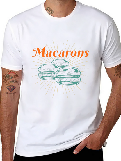 Camiseta Negra Macarons Diseño Original