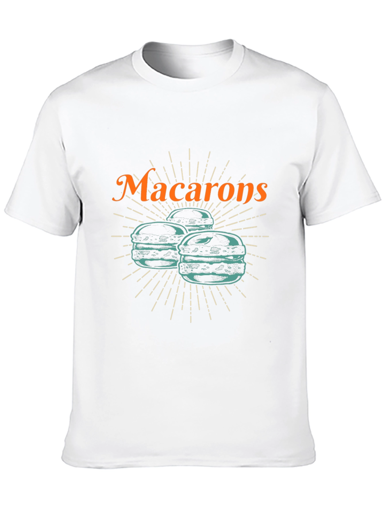 Camiseta Negra Macarons Diseño Original