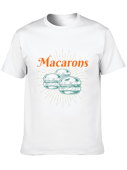Camiseta Negra Macarons Diseño Original