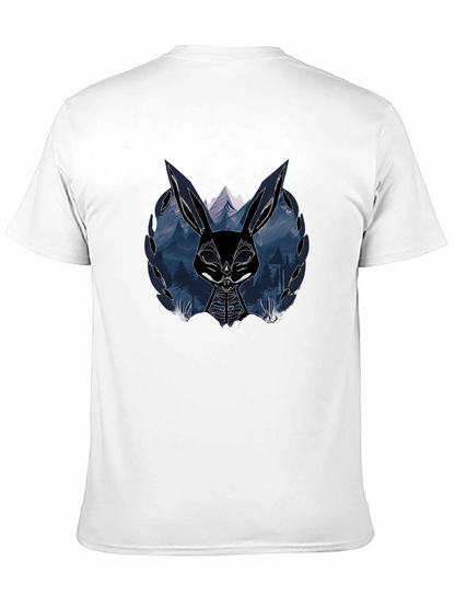 Camiseta Negra con Diseño de Conejo Oscuro