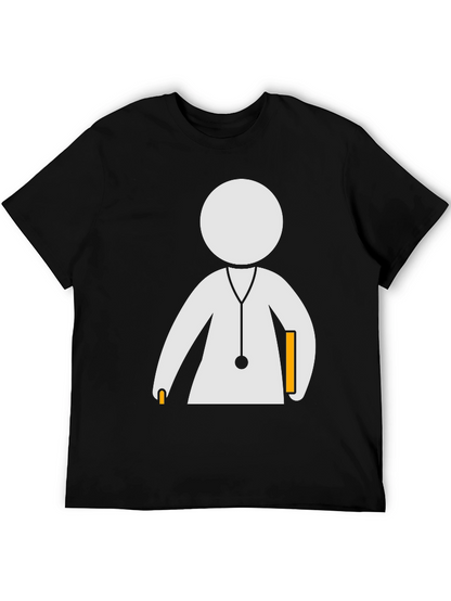 Camiseta Negra con Diseño de Doctor